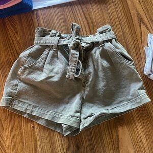 american eagle tie shorts
